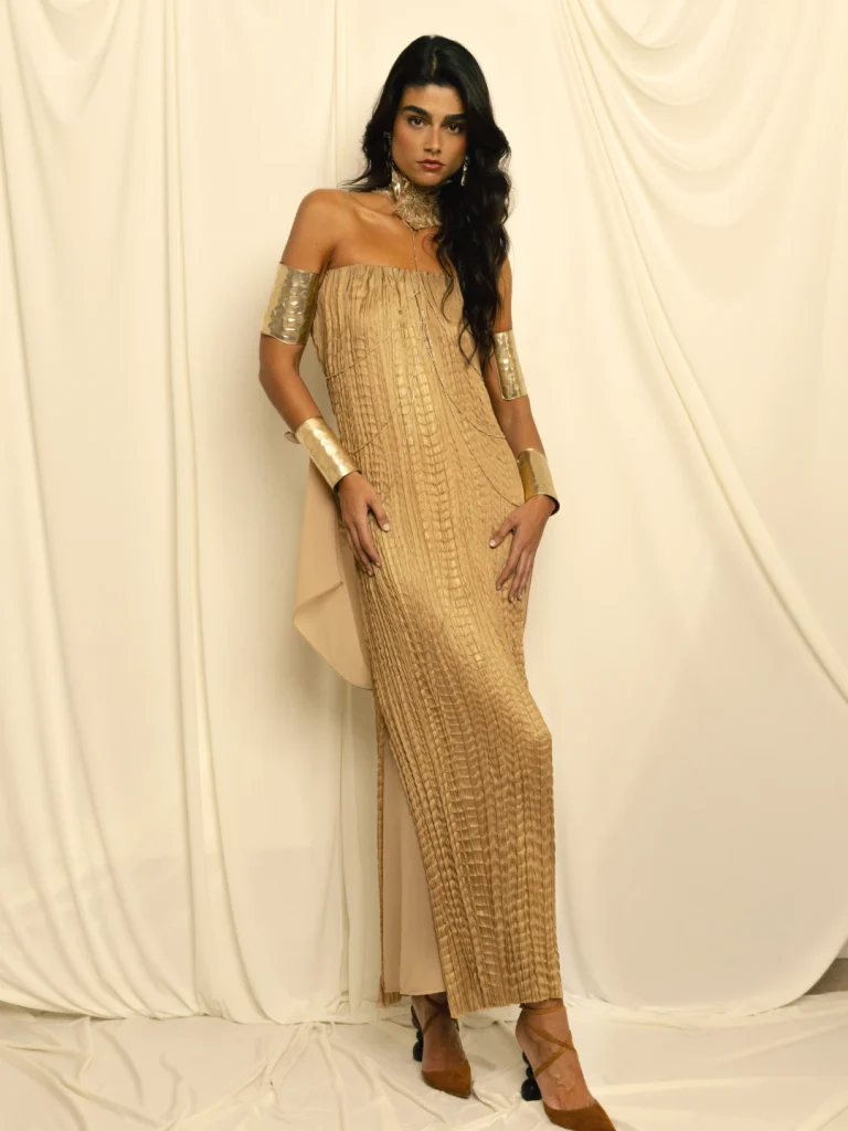 imagen vestido plise martina maletti