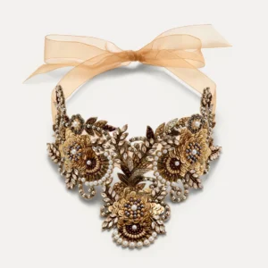 choker pedrería dorado